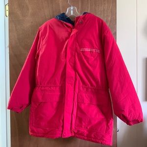 Cold weather jacket with hood